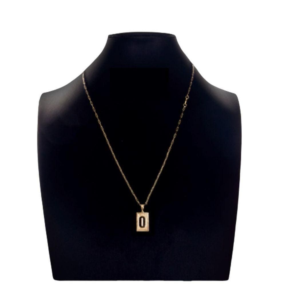 Colar Carti Pingente De Inicial Com Inicial O Banhado