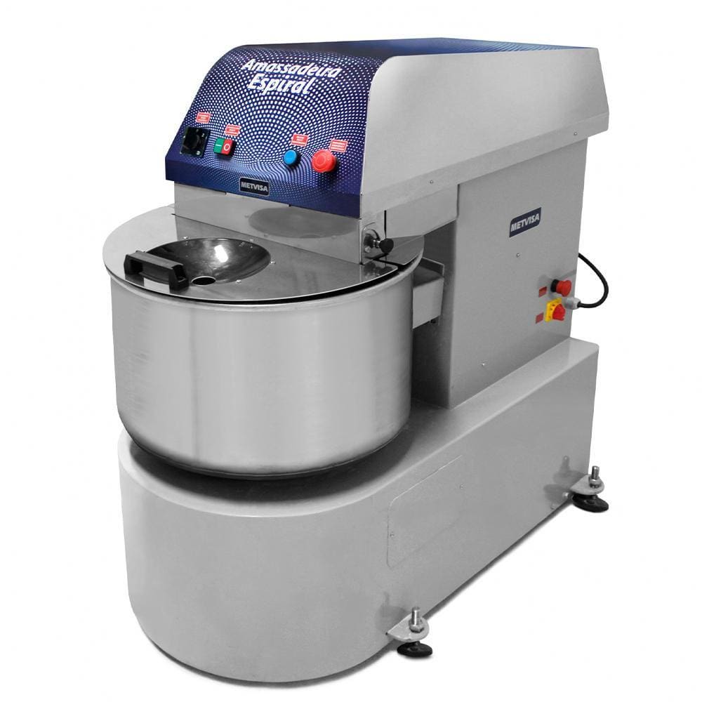 Amassadeira Espiral Metvisa 60 kg Trifásico 380V AE.60 TF