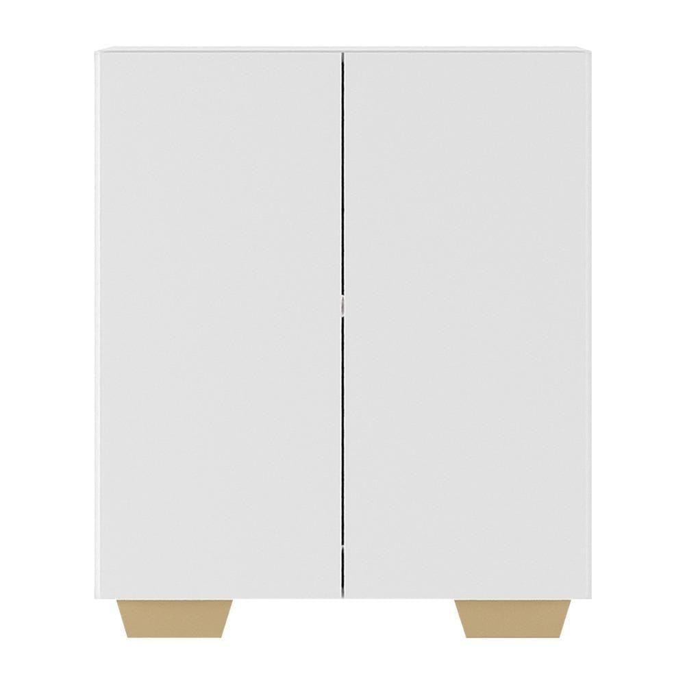 Armário Lavanderia Com 2 Portas Multimóveis Branco/natural