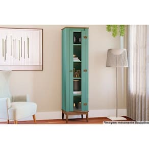 Cristaleira Sala Jantar Mb 1017 1 Porta Freijo-oliva - Movelbento