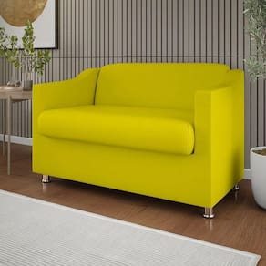Namoradeira 2 Lugares Sala De Estar Quarto Balaqui Decor amarelo