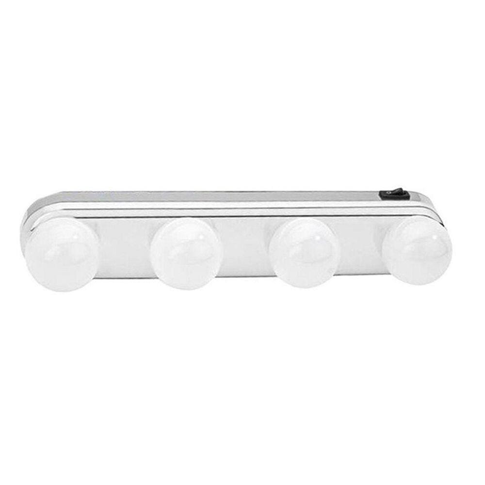 Luz De Espelho Maquiagem Iluminação 4 Leds Sem Fio Studio