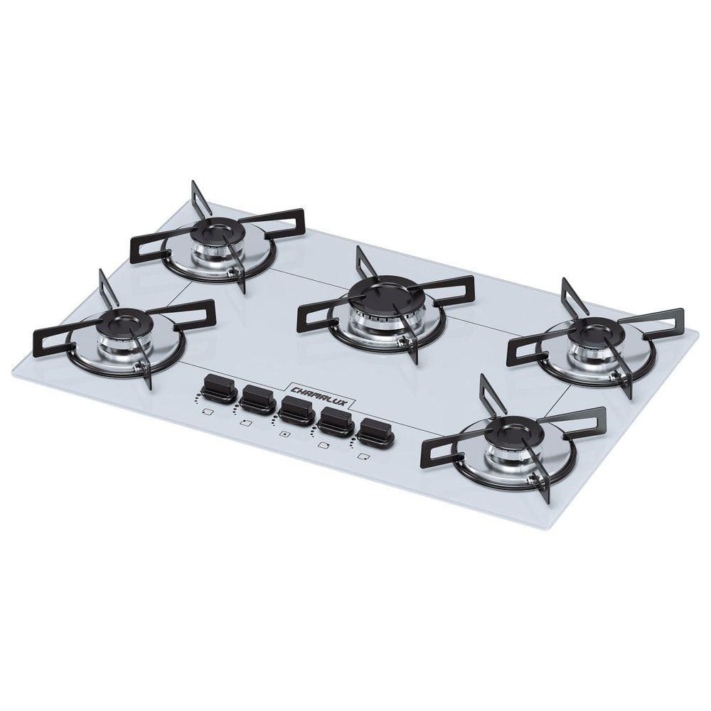 Cooktop 5 Bocas Ultra Chama Chamalux Branco