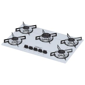 Cooktop 5 Bocas Ultra Chama Chamalux Branco