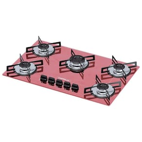 Cooktop 5 Bocas Ultra Chama Chamalux Rosa