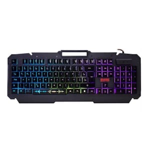 Teclado Usb Gamer Semi Mecânico Base Metal Com Suporte