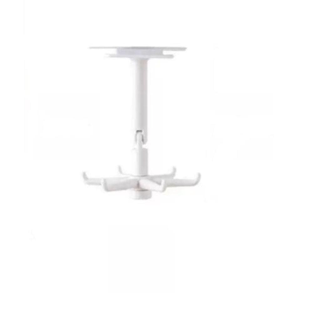 Gancho Adesivo Rotativo Utensílios 9X11,5Cm Branco.