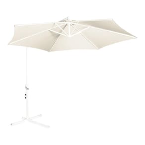 Ombrelone Guarda Sol Malibu 3,0m para Praia Jardins com Base Manivela Bege Mor