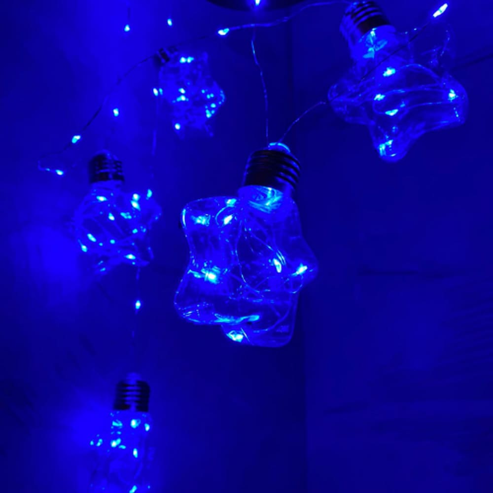 Fio De Led Com 10 Lâmpadas Estrelas Fio De Fada USB e Pilha