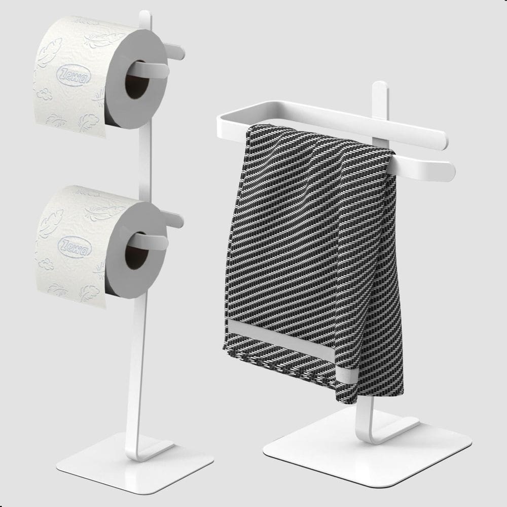 Porta Papel Higiênico e Toalha Lavabo Oslo.D Branco