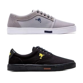 Tênis Masculino PoloJoy Casual Em Lona Solado Reto Kit 2