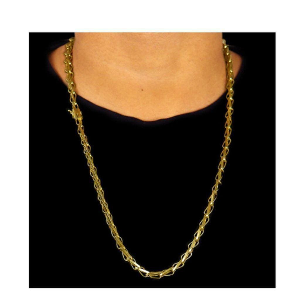 Cordão Corrente Tijolinho Balão Estilosa E Elegante