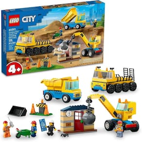 LEGO City - Caminhões de Construção e Guindaste com Bola de Demolição 60391