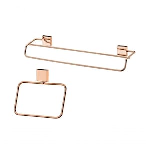 Kit Banheiro Lavabo 2 Peças Rose Gold Future