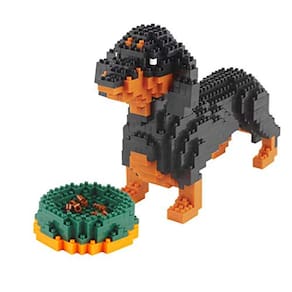 Blocos de construção Micro Dachshund, mini tijolos de brinquedo para animais de estimação (898 unidades)