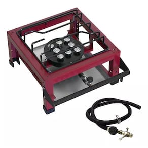 Fogão Industrial 1 Boca De Mesa Alta Pressão Roa Kit Gás Completo