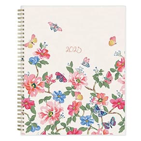 Agenda de 2023, semanal e mensal, de janeiro a dezembro, 21,6 cm x 27,9 cm, capa fosca, Wirebound, Fly By