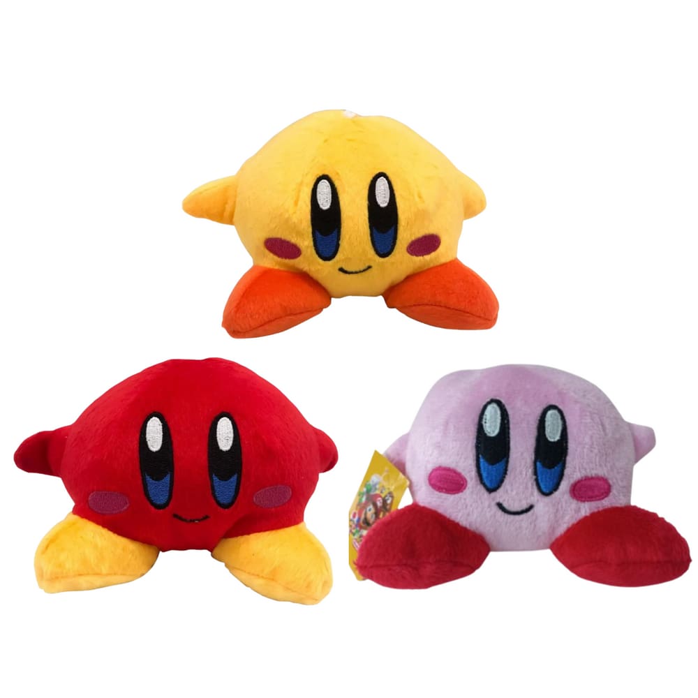 Pelúcias Kirby da Turma do Mario - 03 Personagens