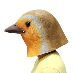 Máscara Robin Bird — fantasia de festa de Halloween laranja para crianças/adultos