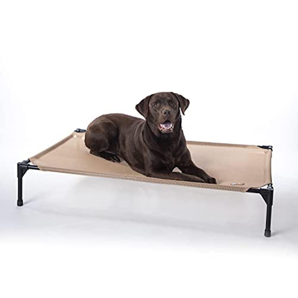 PRODUTOS PARA ANIMAIS DE ESTIMAÇÃO Berço para animais de estimação Cooling Elevated Bed All Season Tan Mesh Lrg 76x107x18cm