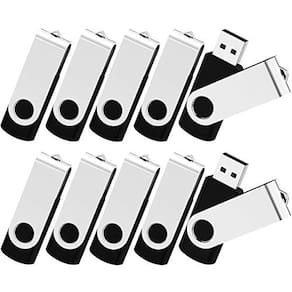 Unidade flash Kootion 10x8GB 8g Memory Stick com design de chaveiro preto