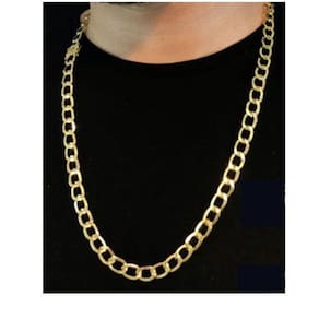 Cordão 10mm Laminada Long De Moeda Antiga A Ouro 18k