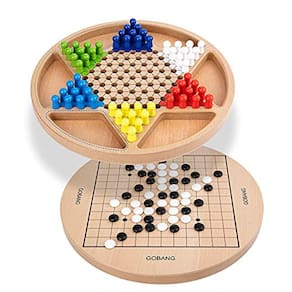 Jogo de tabuleiro Chinese Checkers & Gobang 2 em 1, família e festa