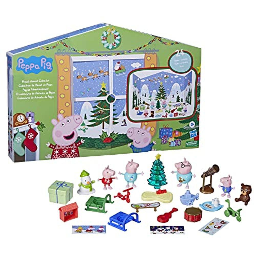 Calendário do Advento Peppa`s Kids, 24 brinquedos, 4 bonecos natalinos