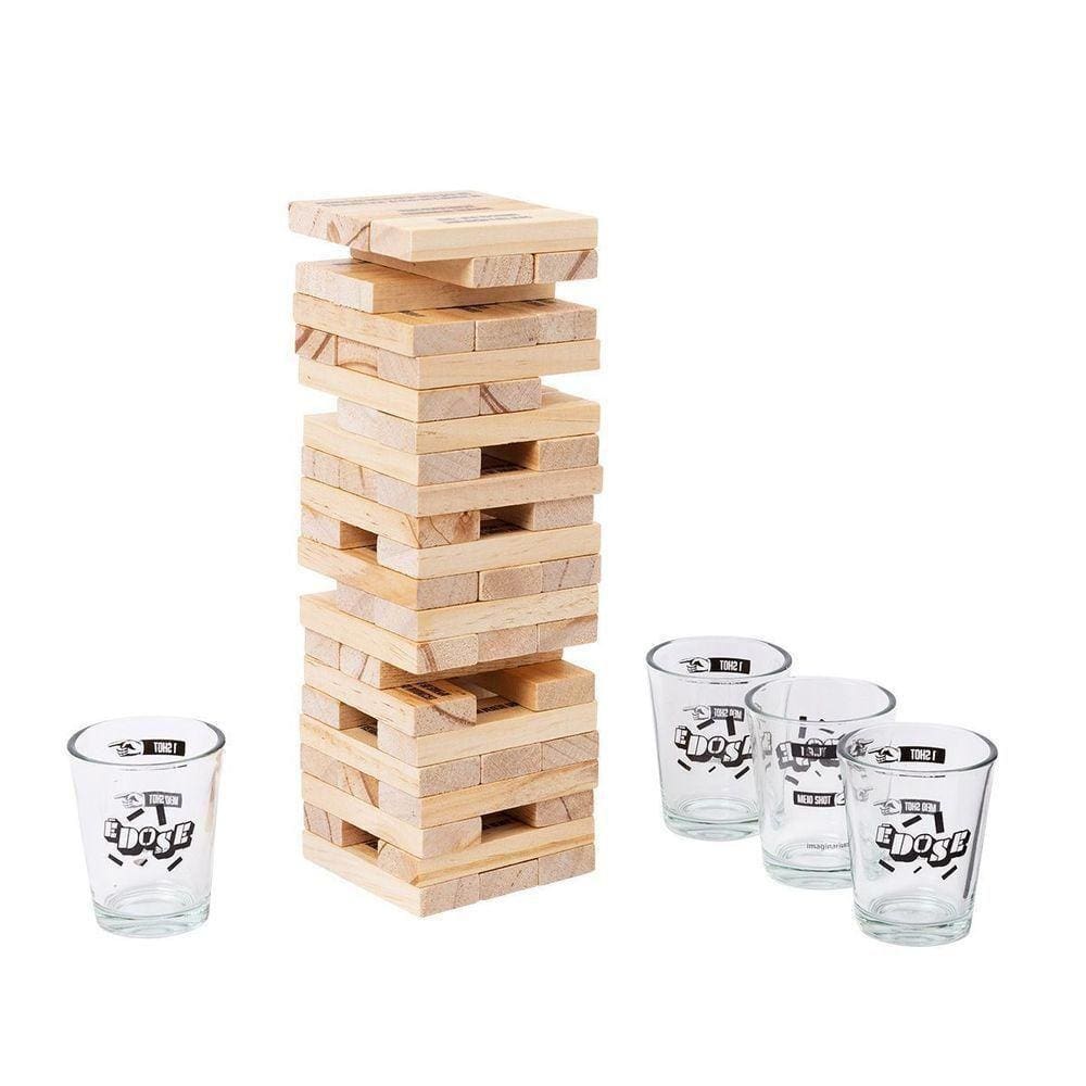 Jogo Jenga Com Copos E Dose