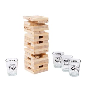 Jogo Jenga Com Copos E Dose