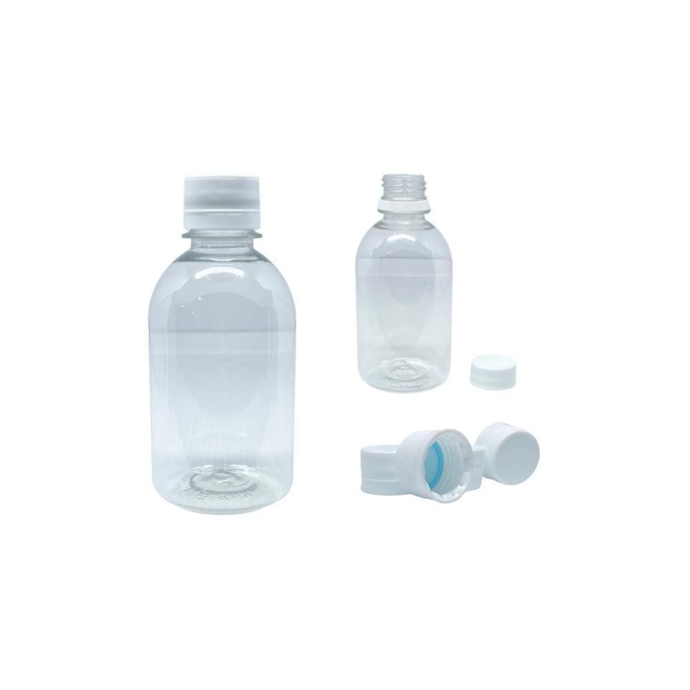 Garrafa PET Transparente 250ml com Tampa Rosca - EmBanet