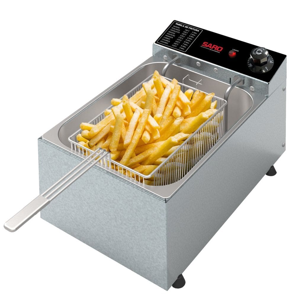 Fritadeira Elétrica 2500W 1 Cuba 5,0 litros 127V 50-60 Hz FR11 Saro