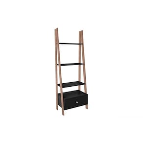Estante Para Sala Rt3091 C/ 3 Prateleiras Preto/rustico - Movelbento
