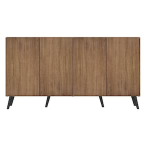 Aparador Buffet Retrô Multimóveis 4 Portas Rustic/preto
