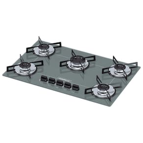 Cooktop 5 Bocas Tripla Chama Chamalux Cinza