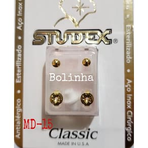 Brinco Studex Classic 4Mm Bolinha Média Dourado