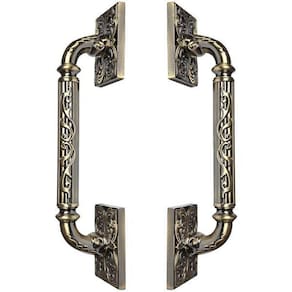 Puxador Duplo Atlas 330mm Bronze Antigo Porta Pivotante