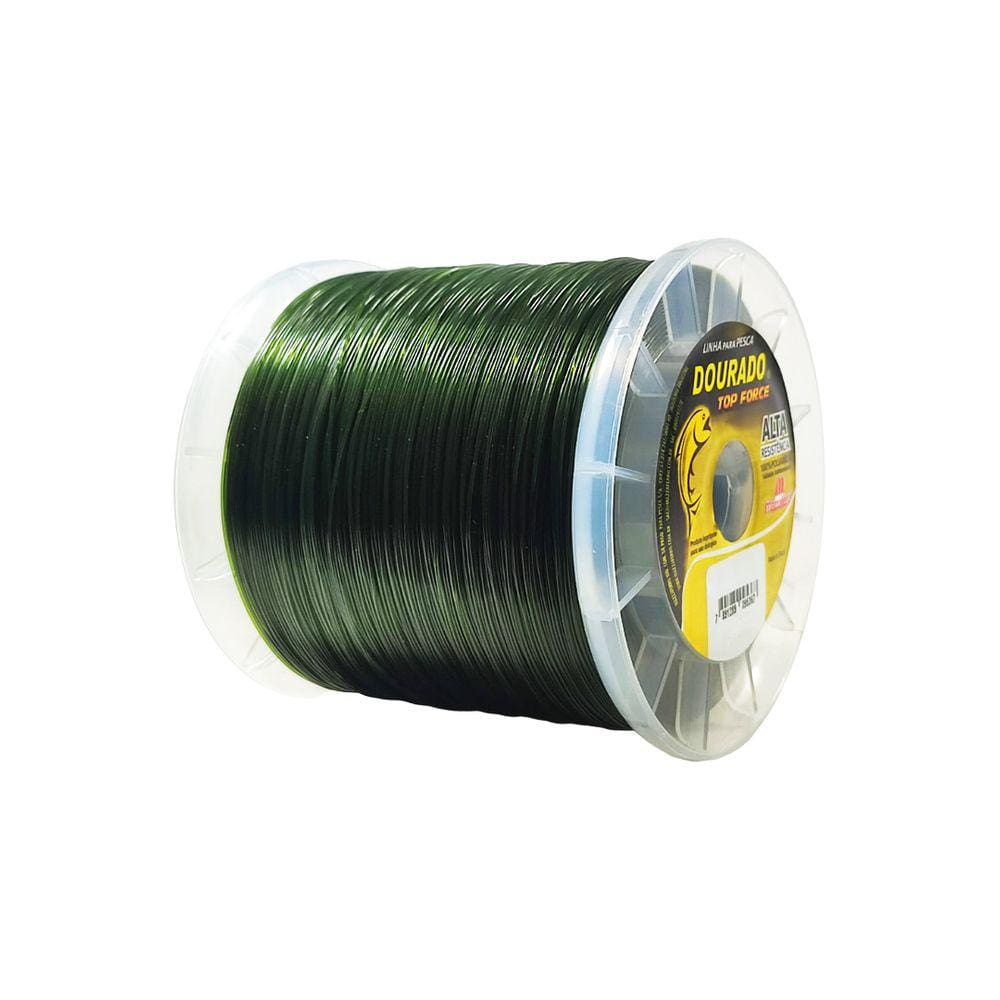 Linha Pesca Monofilamento Mazzaferro Dourado Top Force 500gr 0.90mm Verde Oliva