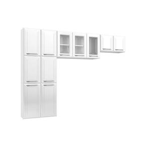 Cozinha Compacta Topázio 3 Peças (2 Armários + 1 Paneleiro) Cpt123 Branco - Telasul