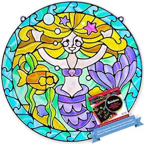 Pacote de arte Mermaid Craft & Scratch em vitral