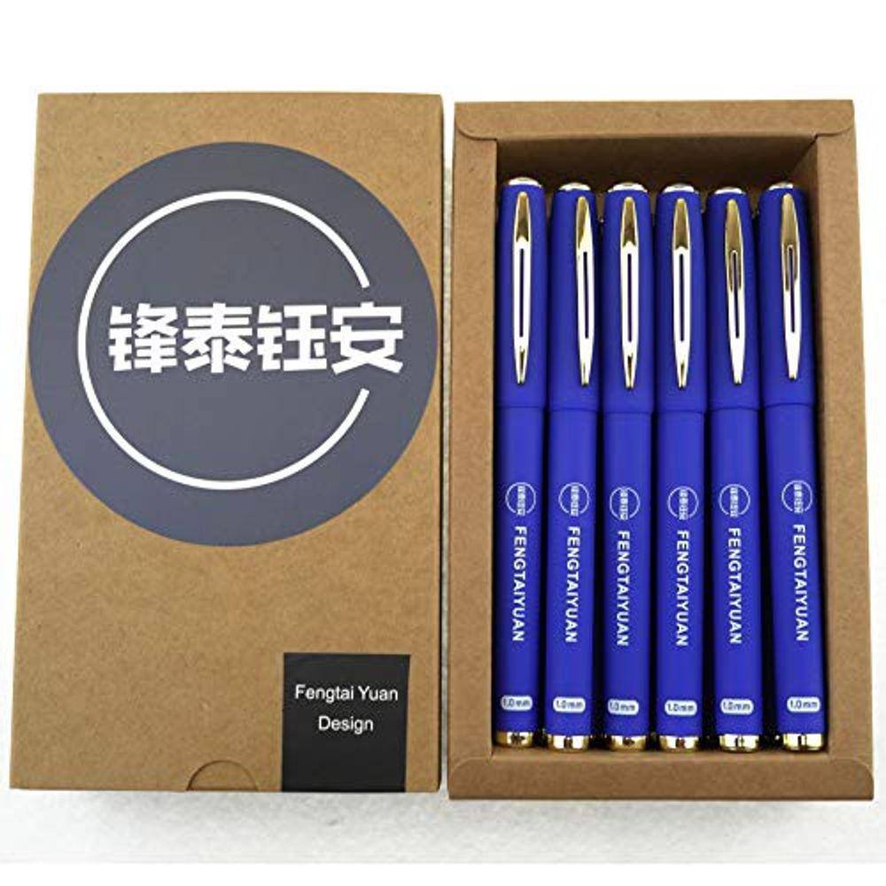 Canetas esferográficas de gel Fengtaiyuan, 1,0 mm, azul, pacote com 18 — Writing Smooth