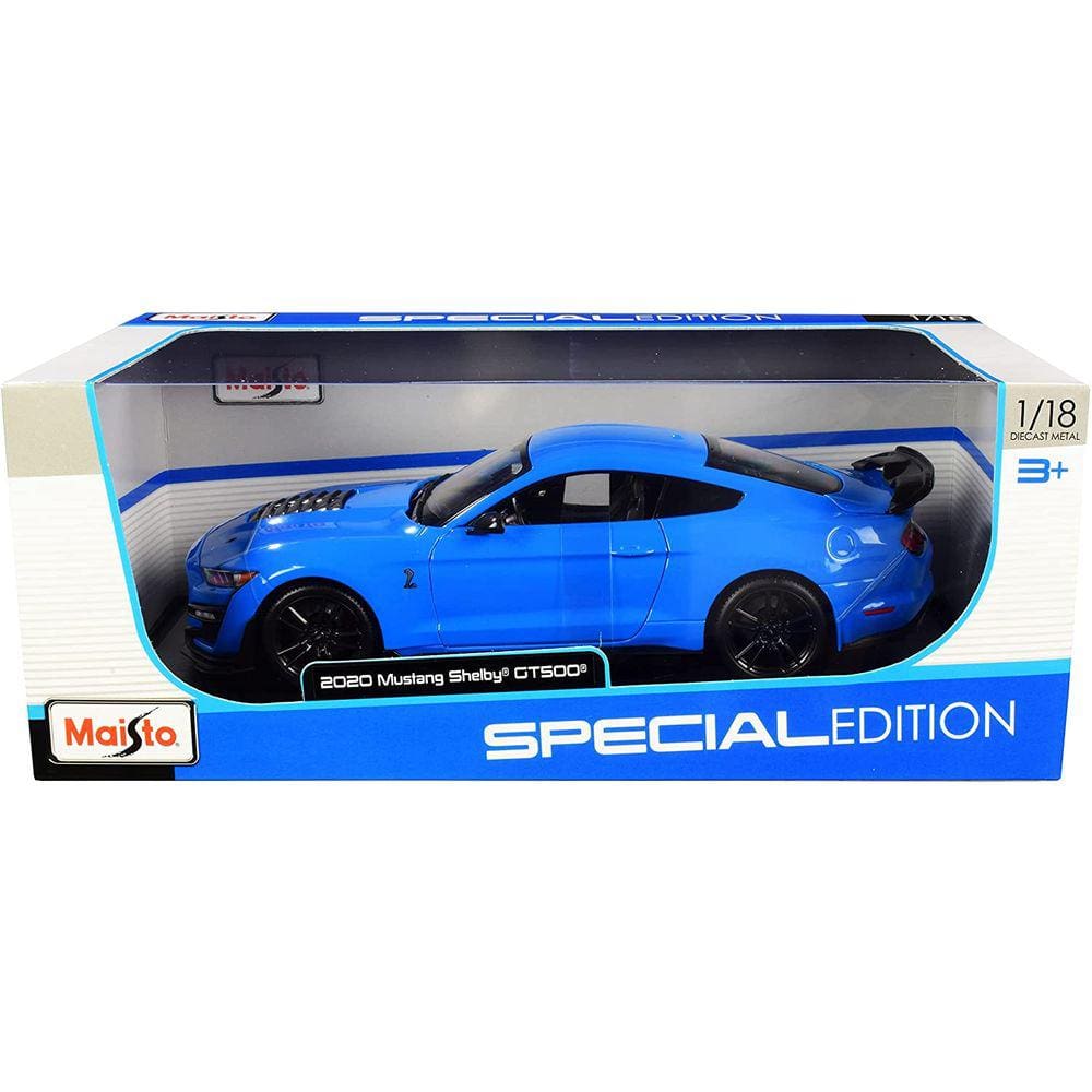Carro modelo Mustang GT500 Blue 1/18 fundido sob pressão da Maisto