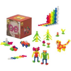 Conjunto Open Play — 600 peças — Mistura de cores neon, brinquedo para construção civil
