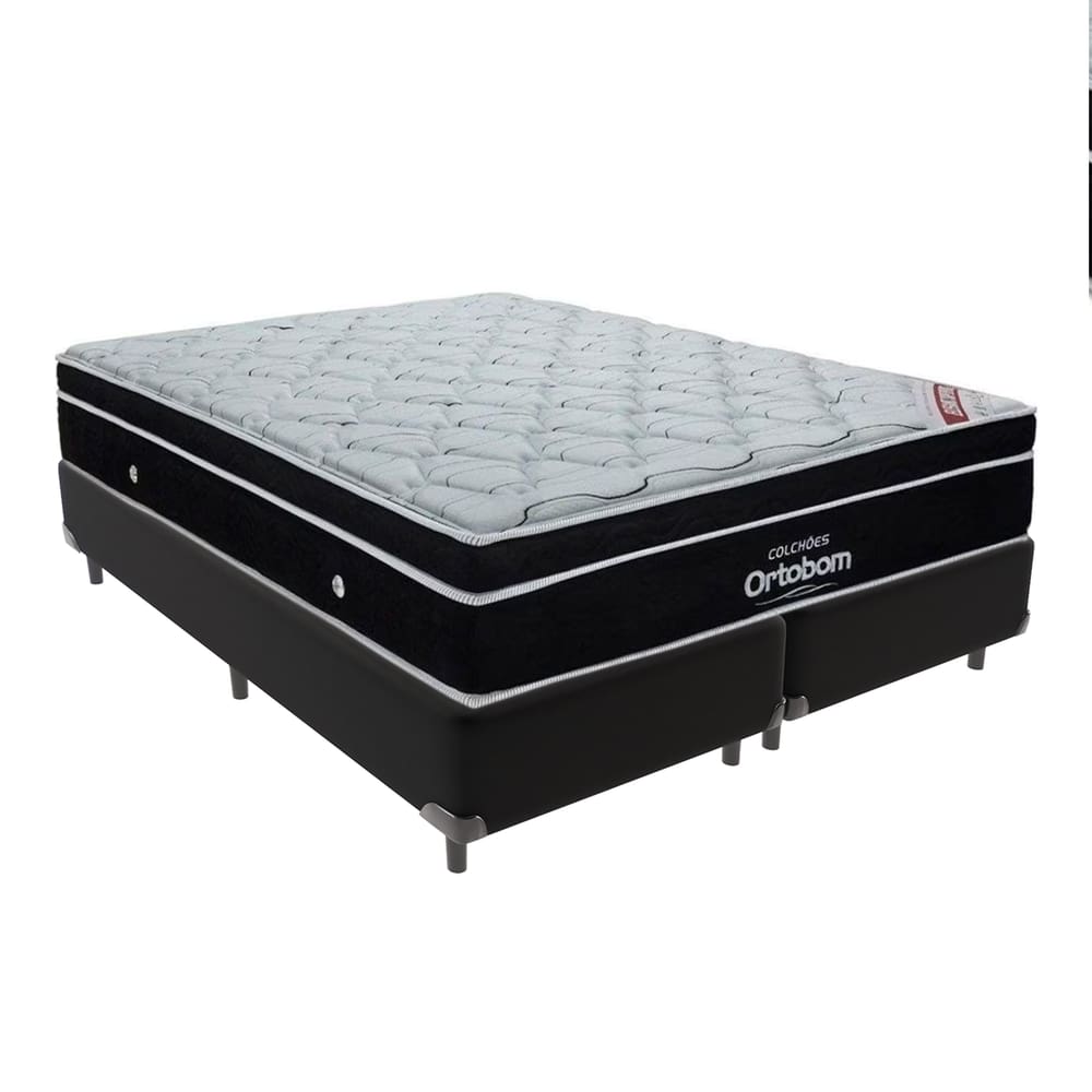 Cama + Box Colchão King com Molas Ensacadas Ortobom EuroPillow Elegant