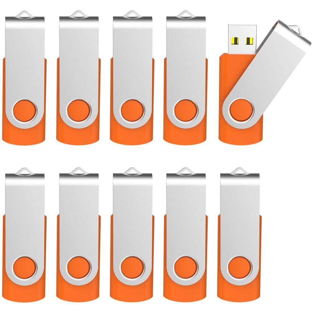 Unidade flash USB KOOTION de 32 GB, pacote com 10 chaves, laranja