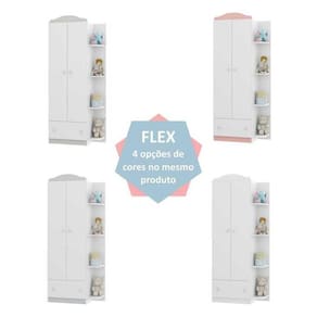 Quarto Completo Guarda-roupa/cômoda/berço João E Maria Fg3018 Branco/colorido