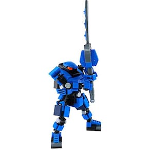 Conjunto Mecha Frame Sci-Fi Blue Robot Armor Mech Building Action Bricks Keiji 5005