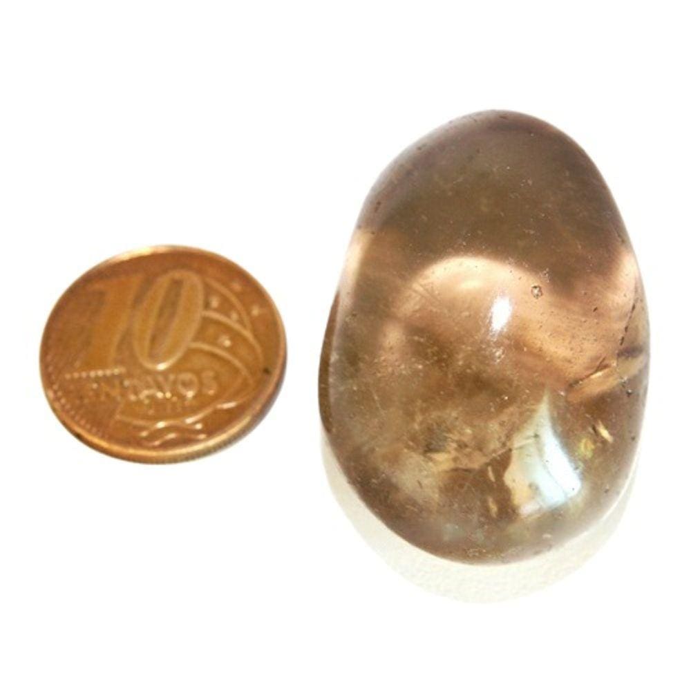 1 Pedra Rolada Quartzo Fumê Natural Para Coleção ou Pingente