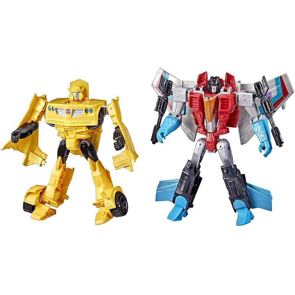 Figuras de ação Transformers Bumblebee e Starscream (pacote com 2, 7 polegadas)
