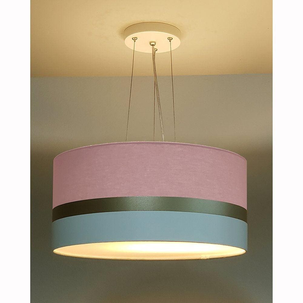 Pendente de Teto LED 30x15cm Faixa Dupla Tom Luz Iluminação Rosa/Bronze/Branco